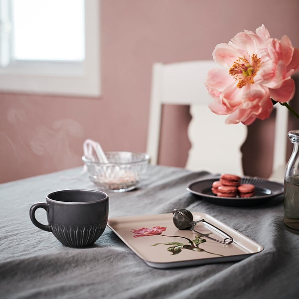 STRIMMIG Tasse, grès gris, 36 cl