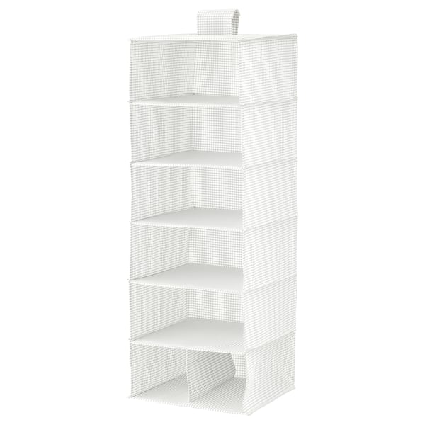 STUK Rangement 7 compartiments, blanc/gris, 30x30x90 cm