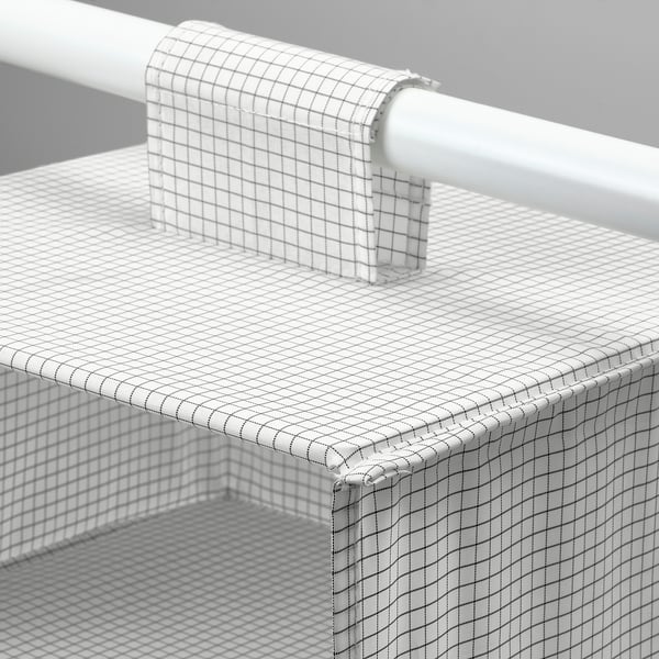 STUK Rangement 7 compartiments, blanc/gris, 30x30x90 cm