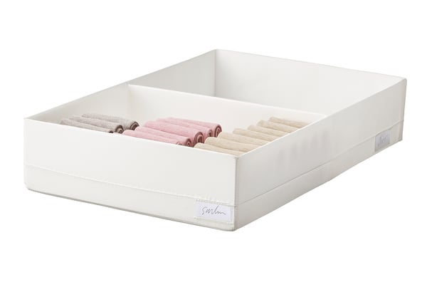 STUK Rangement à compartiments, blanc, 34x51x10 cm