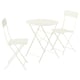 SUNDSÖ Table+ 2 chaises pliantes, extérieur blanc cassé/blanc cassé, 65 cm