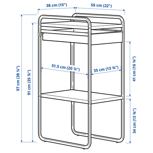 SUNNERSTA Rangement, 56x38 cm
