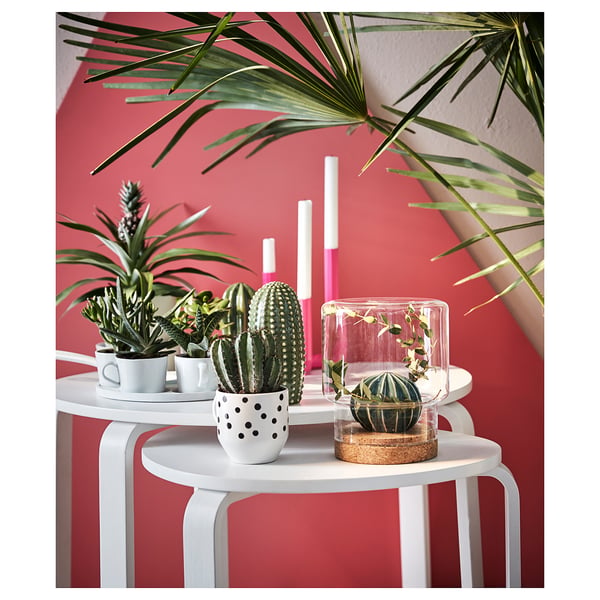 SVALSTA Tables gigognes, lot de 2, teinté blanc