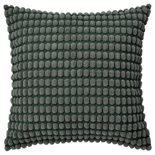 SVARTPOPPEL Housse de coussin, gris vert, 50x50 cm