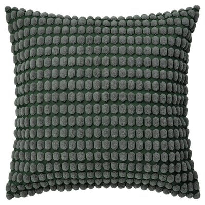 SVARTPOPPEL Housse de coussin, gris vert, 50x50 cm