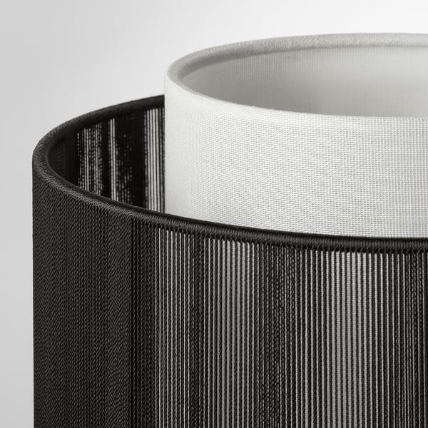 SYMFONISK Abat-jour enceinte pied de lampe, textile/noir