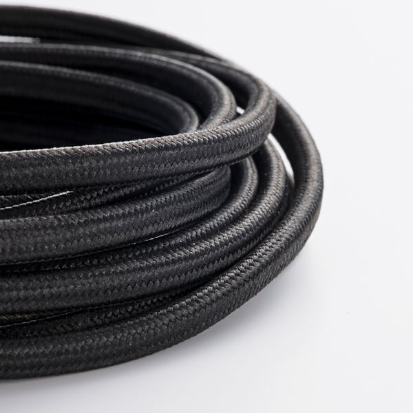 SYMFONISK Câble d'alimentation, textile/noir, 3.5 m