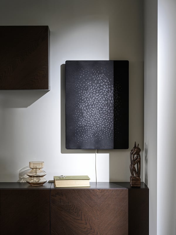 SYMFONISK Cadre avec enceinte WiFi, noir/connecté