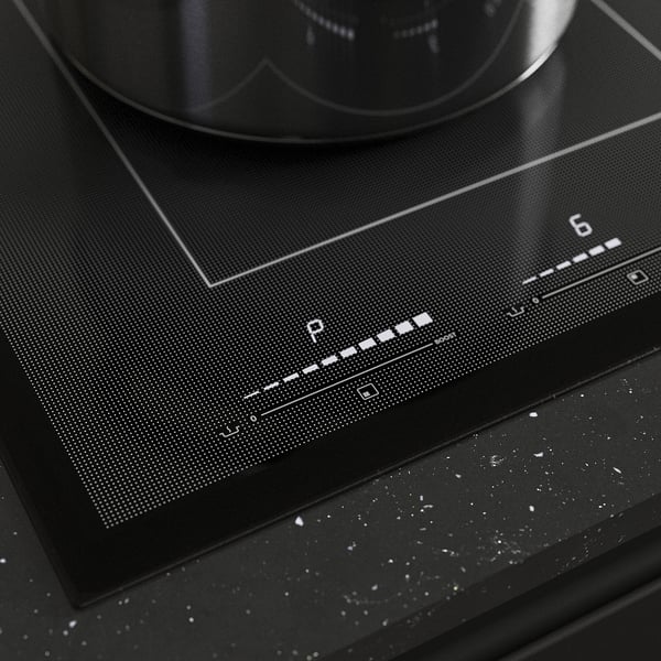 TÄCKNAN Plaque de cuisson av hotte intégrée, IKEA 500 noir, 83 cm
