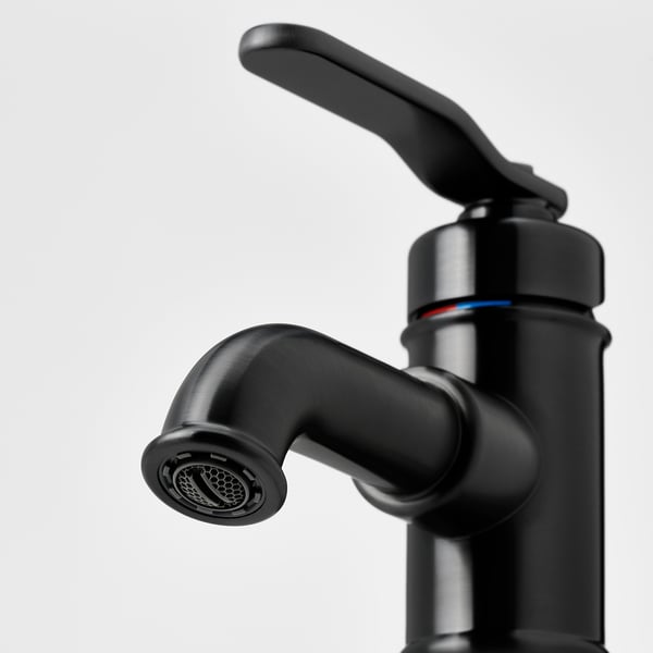TAKSJÖN Mit salle de bain, poignée centrale, noir, M