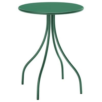 TÅNEBRO Table d'appoint, intérieur/extérieur/vert foncé, 46 cm