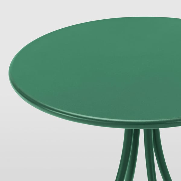 TÅNEBRO Table d'appoint, intérieur/extérieur/vert foncé, 46 cm