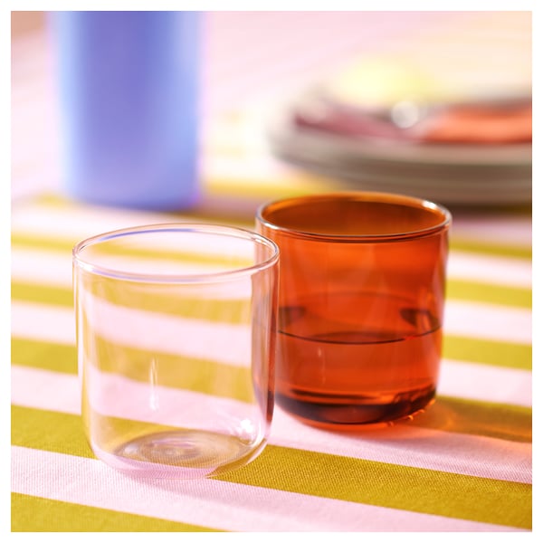 TESAMMANS Verre, rose clair/brun, 30 cl