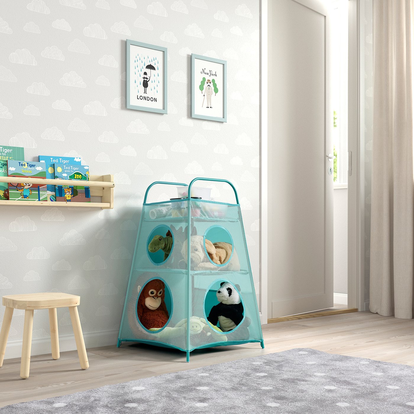 TIGERFINK Rangement casiers, turquoise