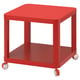 TINGBY Desserte roulante, rouge, 50x50 cm