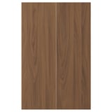 TISTORP Porte élément bas d'angle, 2pcs, brun motif noyer, 25x80 cm