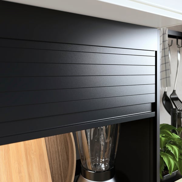 TITTEBO Rangement à rideau pr pt électro, noir, 60 cm
