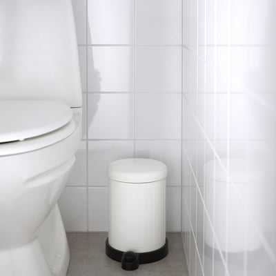 TOFTAN Poubelle, blanc, 4 l