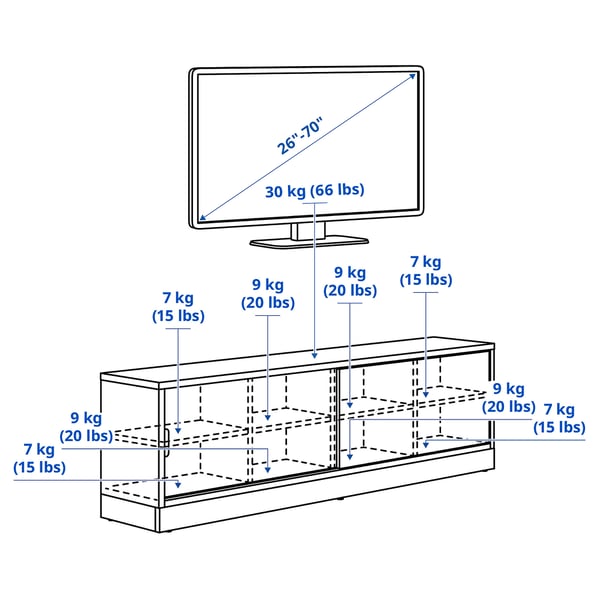 TONSTAD Banc TV, plaqué chêne, 178x37x55 cm