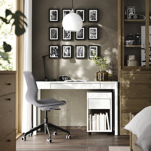 TONSTAD Bureau, blanc cassé, 120x47 cm