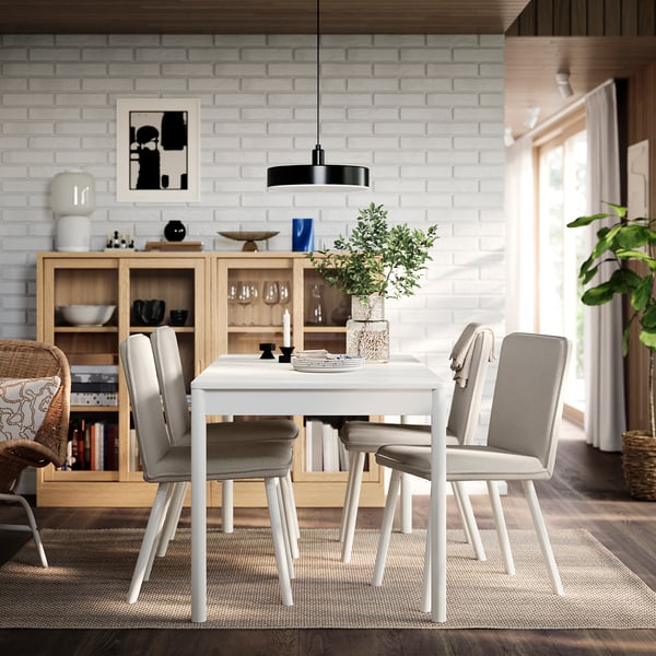 TONSTAD Table, blanc cassé, 150x80 cm