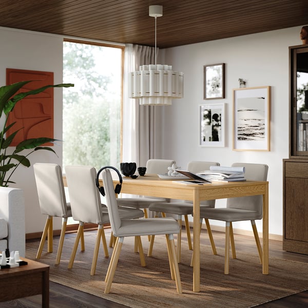 TONSTAD Table, plaqué chêne, 200x85 cm