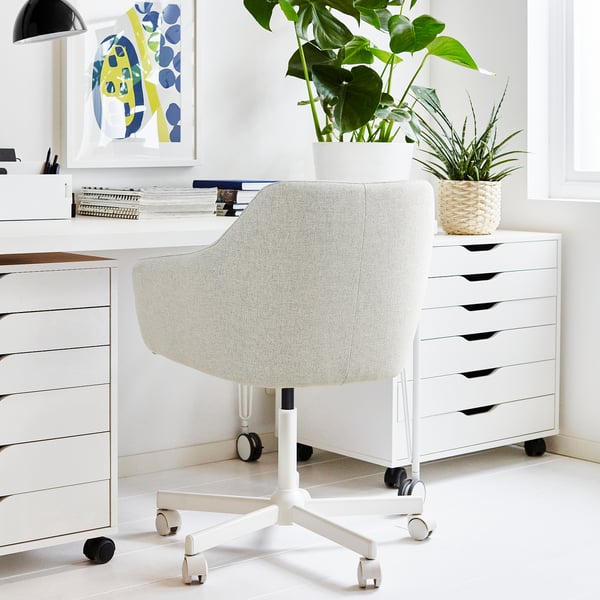 TOSSBERG / MALSKÄR Chaise conférence, Gunnared beige/blanc