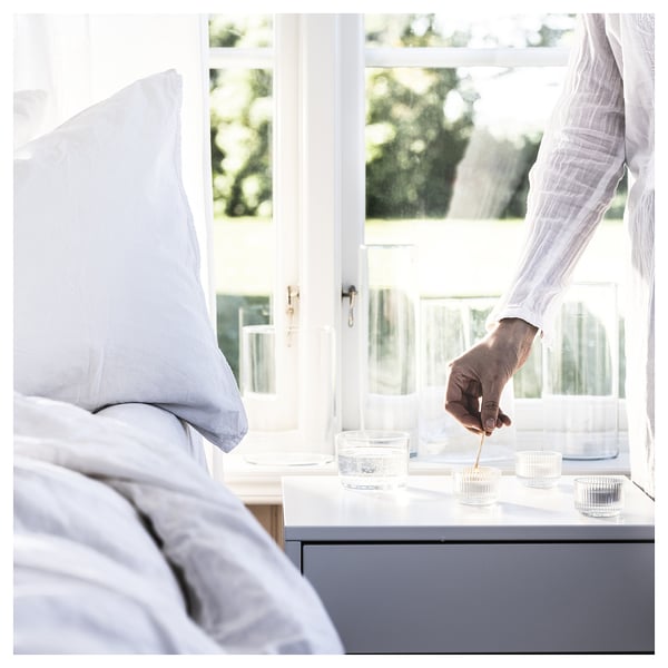 TRÅDCYPRESS Bougie parfumée, linge frais/blanc, 3.5 hr