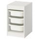 TROFAST Combinaison structure + bacs, blanc/blanc, 34x44x56 cm