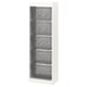 TROFAST Combinaison structure + bacs, blanc/gris foncé, 46x30x145 cm