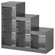 TROFAST Combinaison structure + bacs, gris/gris foncé, 99x44x94 cm