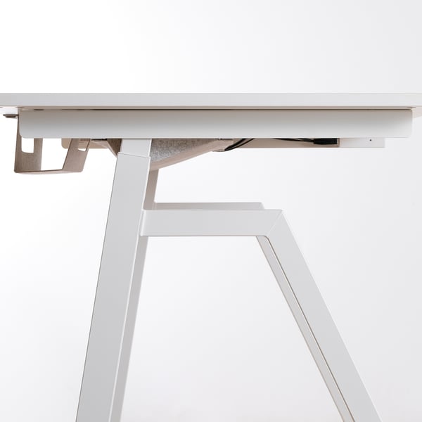 TROTTEN Bureau assis/debout, électrique/blanc, 120x70 cm