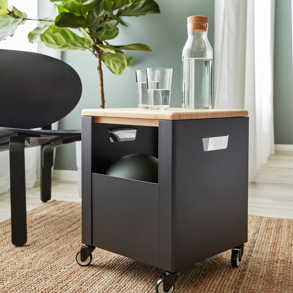 TROTTEN Rangement mobile, anthracite, 35x47 cm