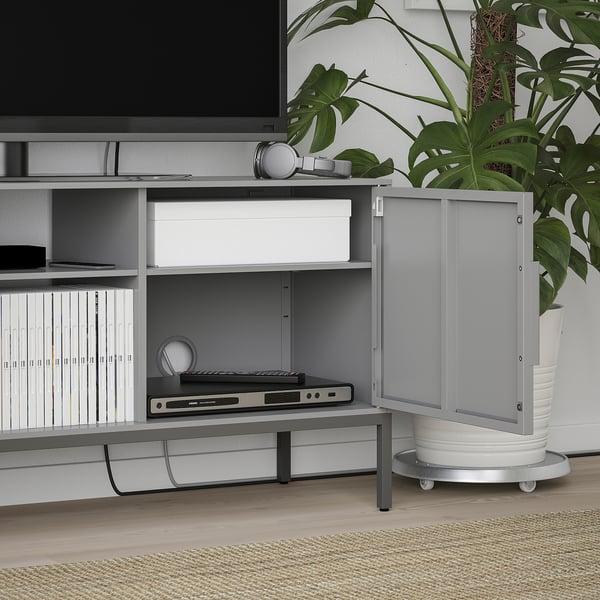 TULLSTORP Banc TV, gris, 114x35x53 cm