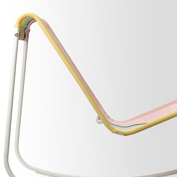 TUMHOLMEN Fauteuil à bascule, int/ext, blanc/multicolore