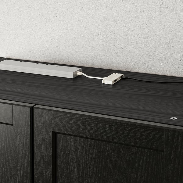 TVÄRDRAG Éclairage vitrine, noir/intensité lumineuse réglable