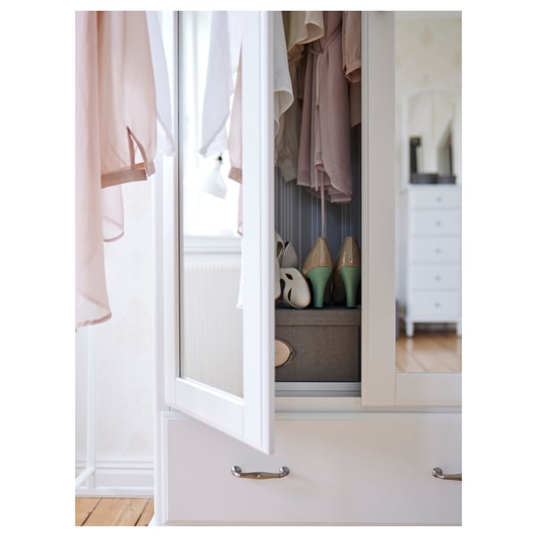TYSSEDAL Armoire, blanc/miroir, 88x58x208 cm