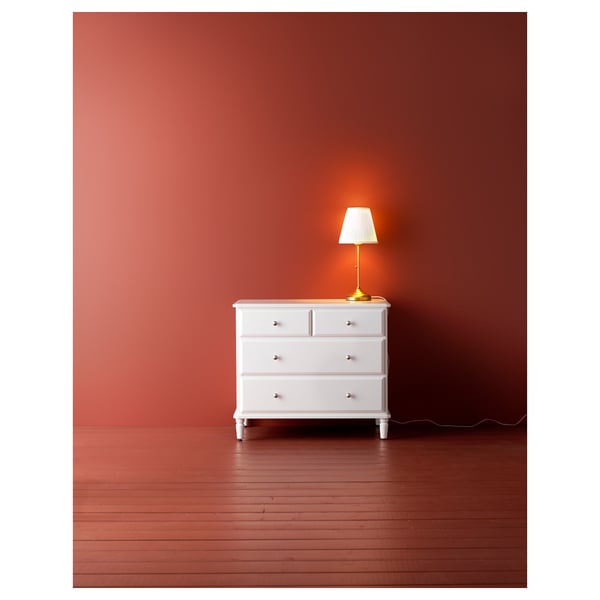 TYSSEDAL Commode 4 tiroirs, blanc, 87x76 cm