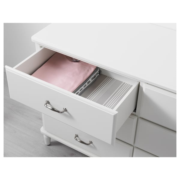 TYSSEDAL Commode 6 tiroirs, blanc, 127x81 cm