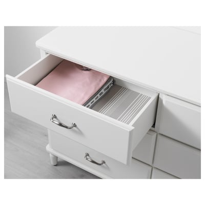 TYSSEDAL Commode 6 tiroirs, blanc, 127x81 cm