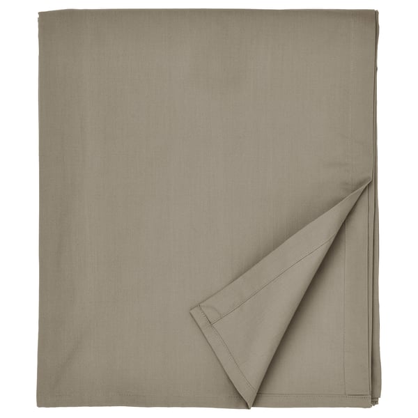 ULLVIDE Drap plat, gris-beige, 150x260 cm