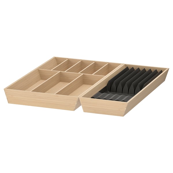 UPPDATERA Range-couverts/range-couteaux, bambou clair, 52x50 cm