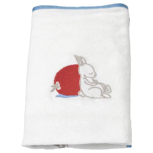 VÄDRA Protection pour matelas à langer, motif lapin/blanc, 48x74 cm