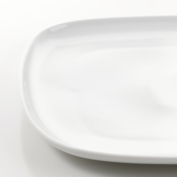 VÄRDERA Assiette, blanc, 31x26 cm