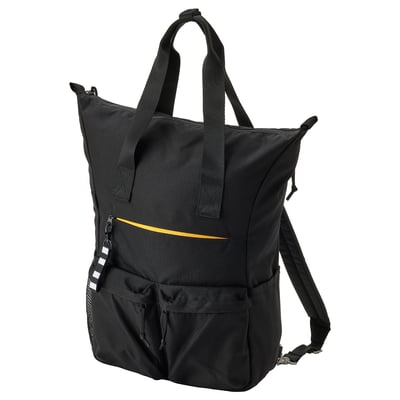 VÄRLDENS Sac à dos, noir, 31x15x49 cm/26 l