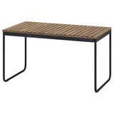 VÄSMAN Table extensible, extérieur, teinté brun clair, 135/190x74 cm