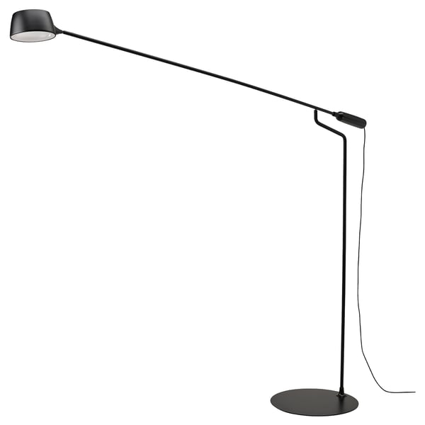 VÅGHÖJD Lampadaire à LED, intensité lumineuse réglable noir
