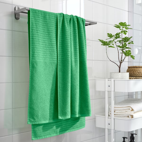 VÅGSJÖN Drap de bain, vert vif, 100x150 cm