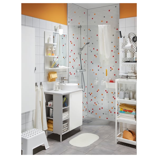 VALLAMOSSE Barre avec douchette haut réglable, chromé