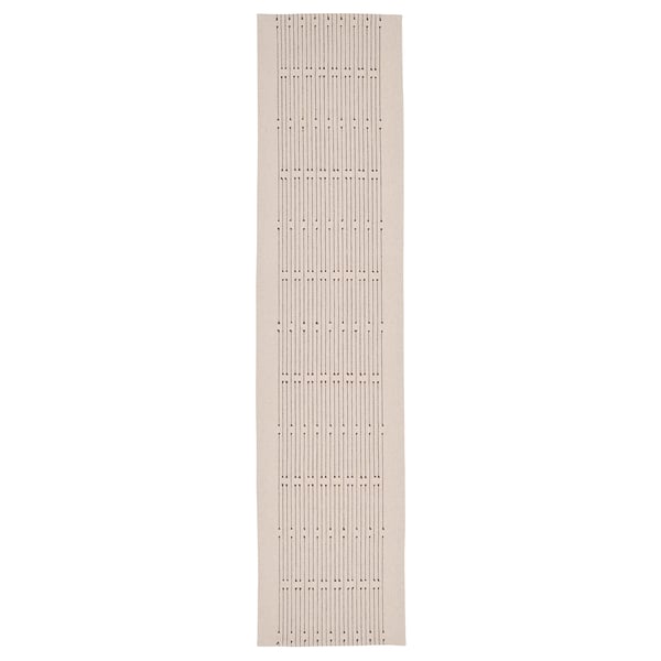 VÅRARV Chemin de table, gris foncé/naturel, 35x150 cm